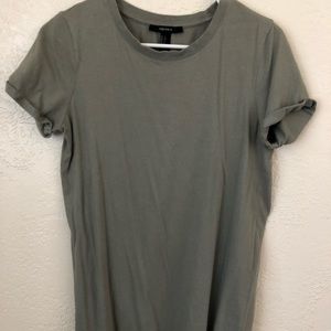 Olive green t-shirt dress